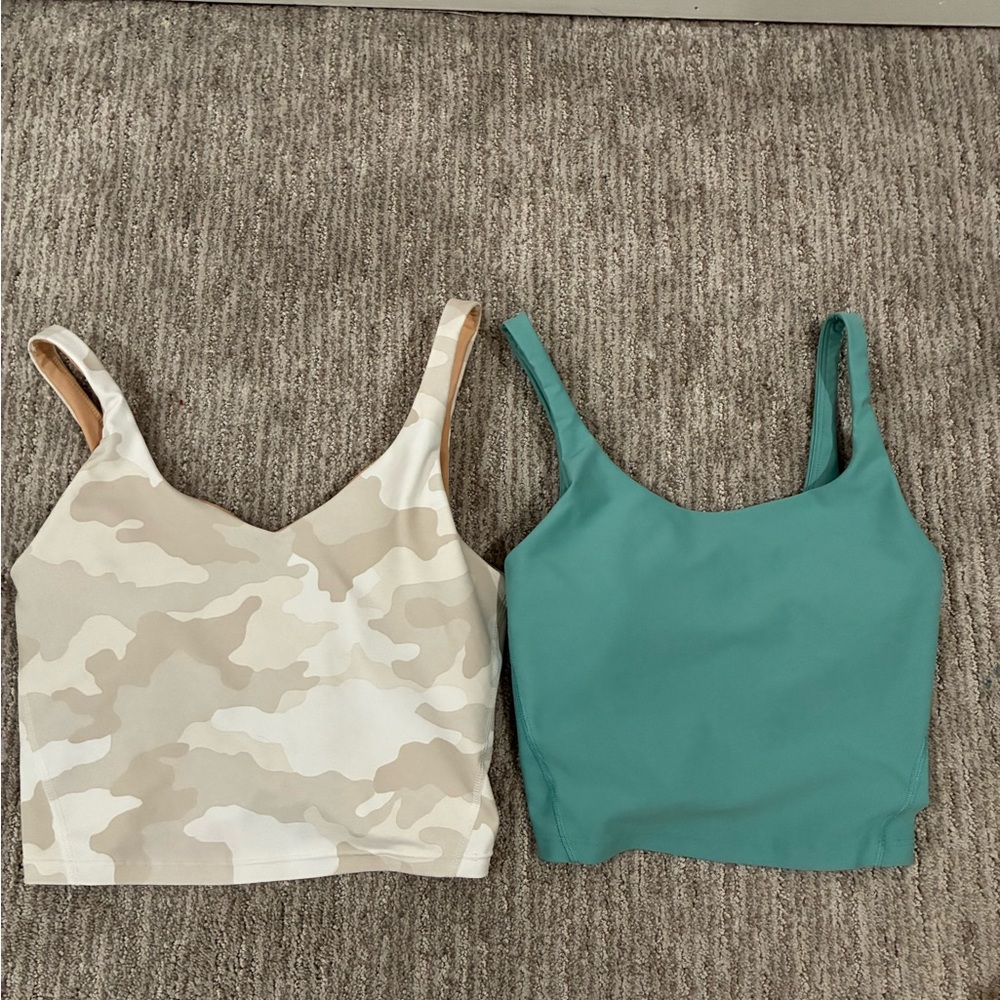 Old Navy Camouflage and Teal Camisole Duo